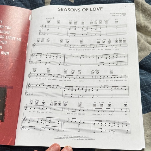 Hal Leonard Rent Movie Vocal Selections Coffee Table Book - Multicolor - Picture 2 of 4